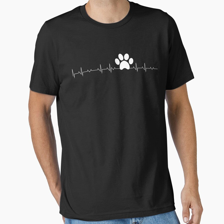 Paw Print Heartbeat - dog lover by Captain Mood