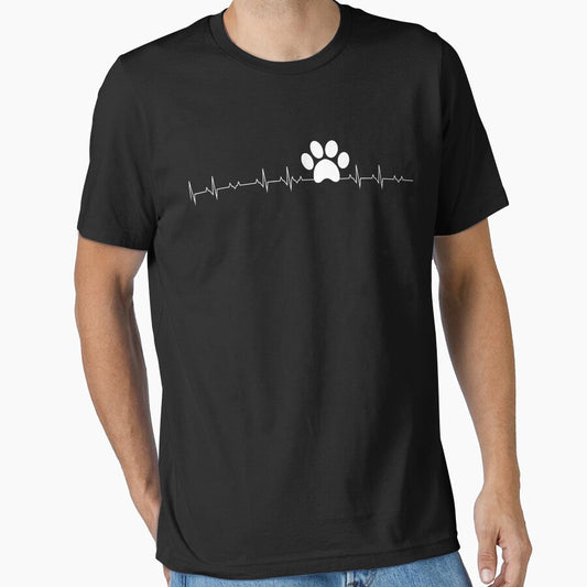 Paw Print Heartbeat - dog lover by Captain Mood