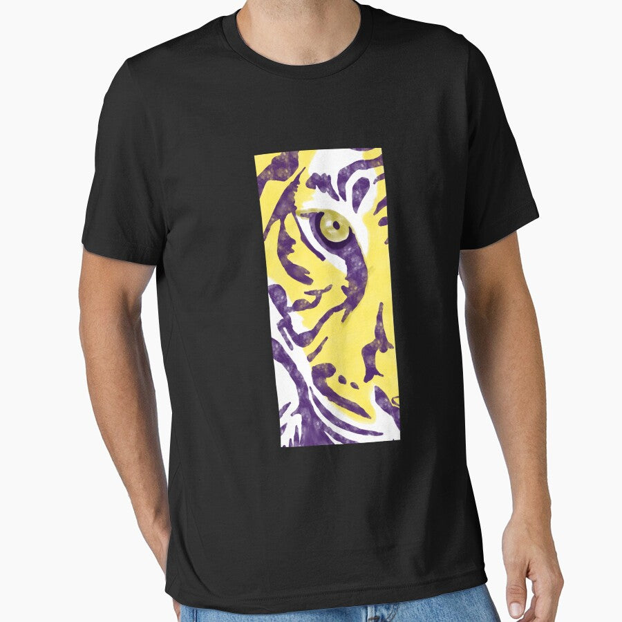 Purple And Gold Watercolor Tiger Artwork Premium Scoop T-Shirt by kerritoniap2g