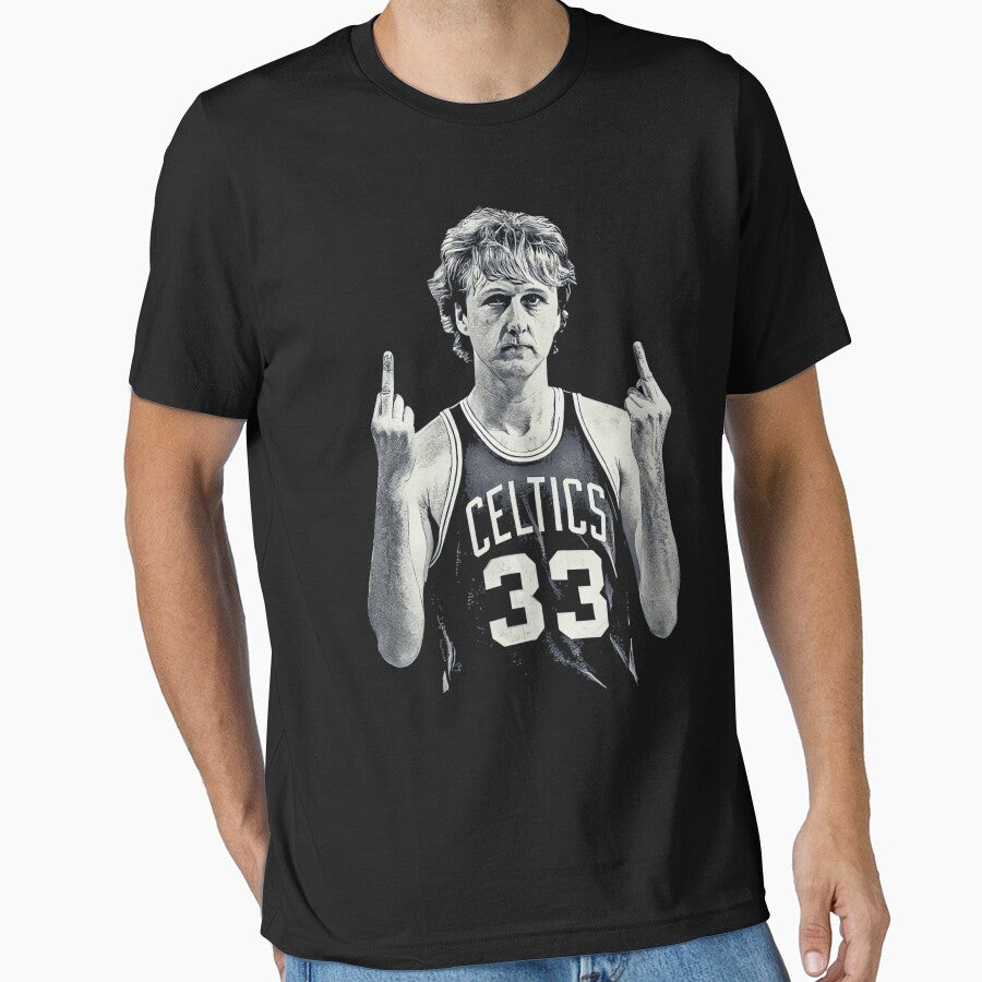 Larry Bird Middle Finger Retro 90S by Marjan Lotffy