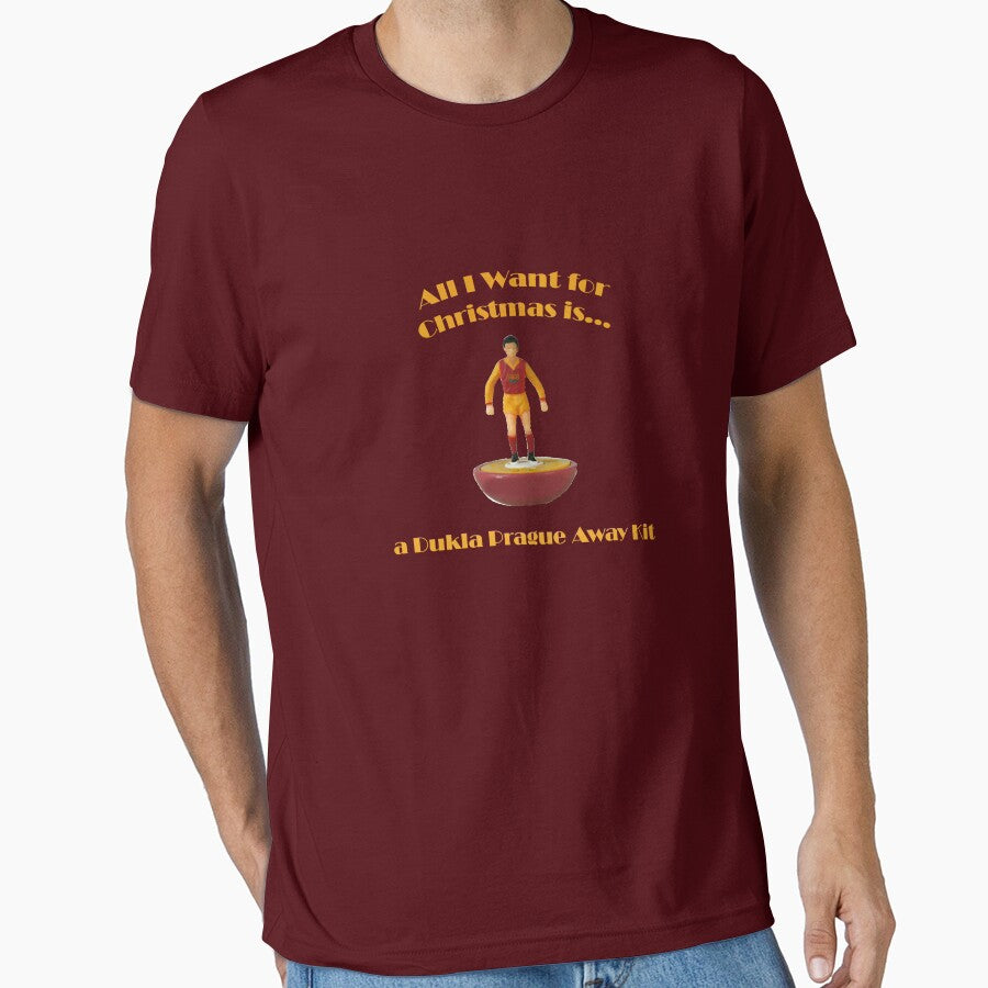 Half Man Half Biscuit - All I Want For Christmas is a Dukla Prague Away Kit - Football Club by Fuzzdandy Designs