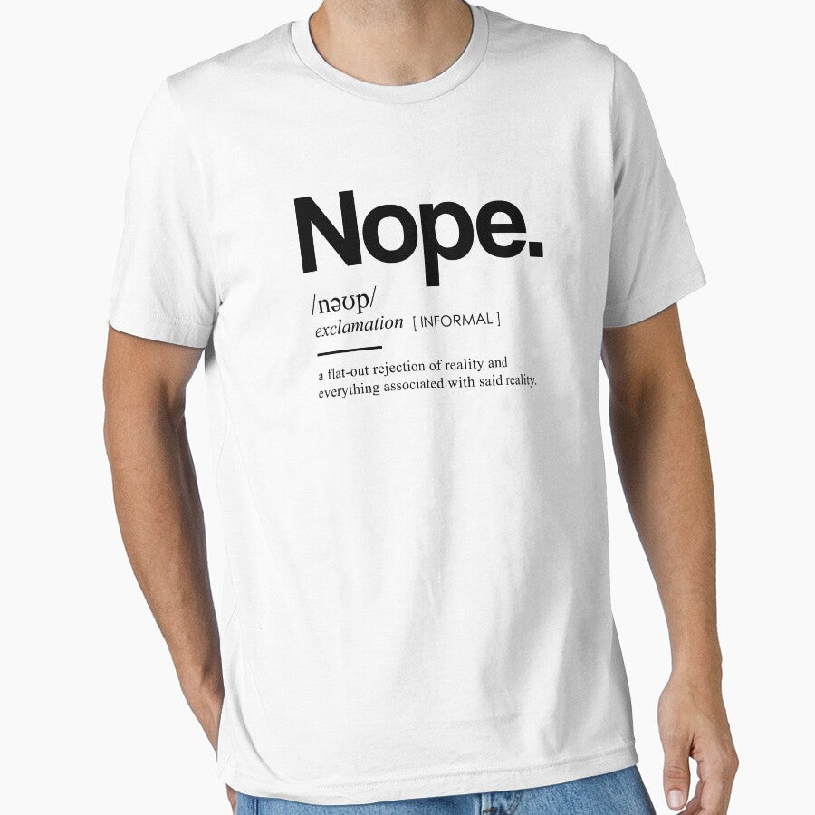 Nope - Funny Dictionary Meaning - Minimal, Modern Typography Print by Studio Grafiikka