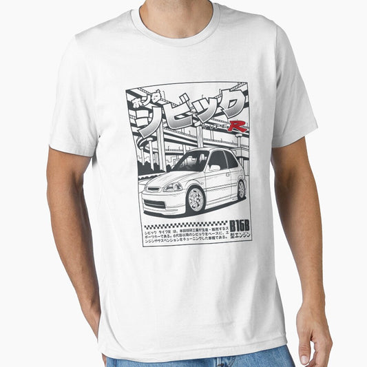 Civic Type R EK9 Caricature (Black Print) by idrdesign