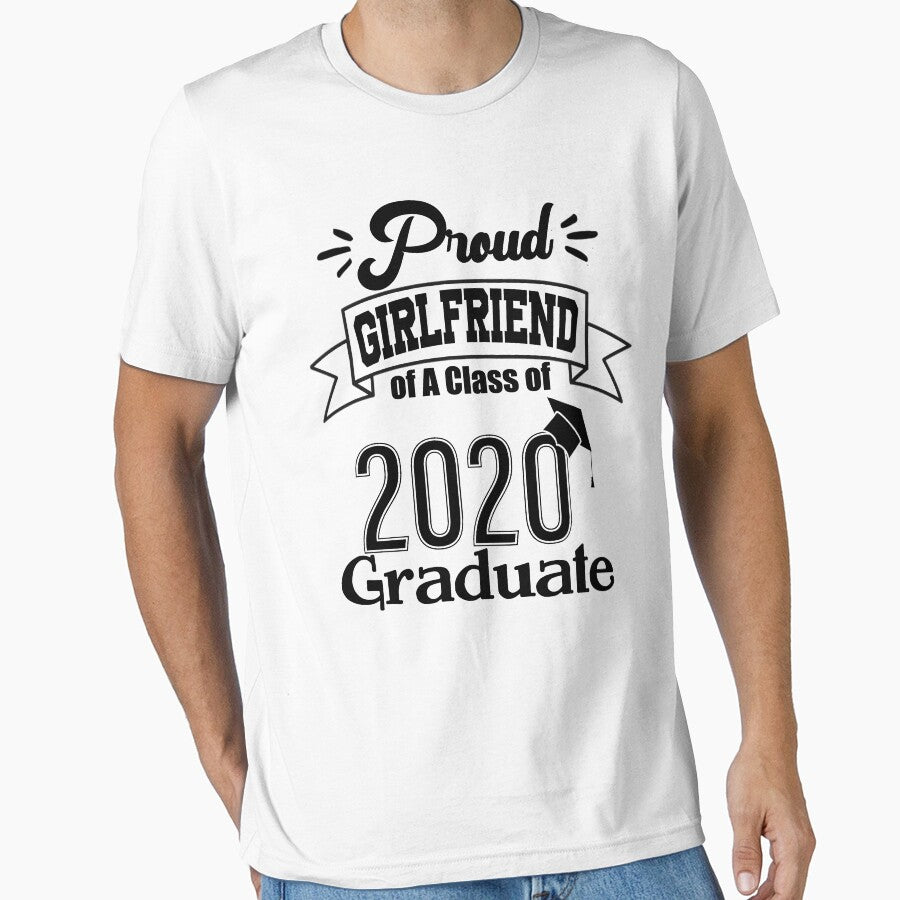 Proud Girlfriend of a 2020 graduate- Graduate - Women's Graduation Gifts under 25 for college or high school grad- Crew neck by YouHappyMyHappy