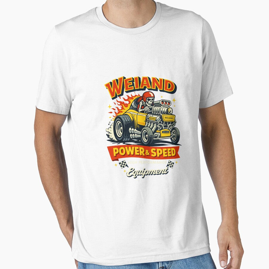 Weiand Power & Speed Hot Rod T-Shirt by Matinez Pink