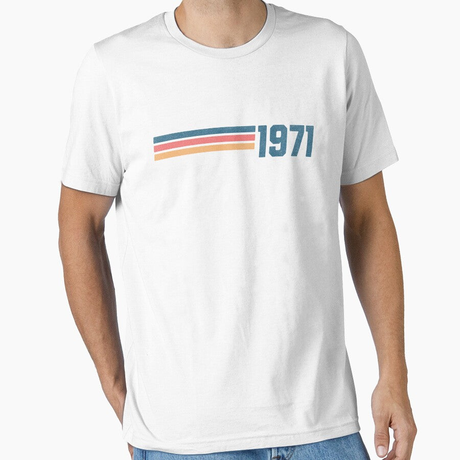 1971 Retro Stripes - Vintage Year T-Shirt by 99 Organizers
