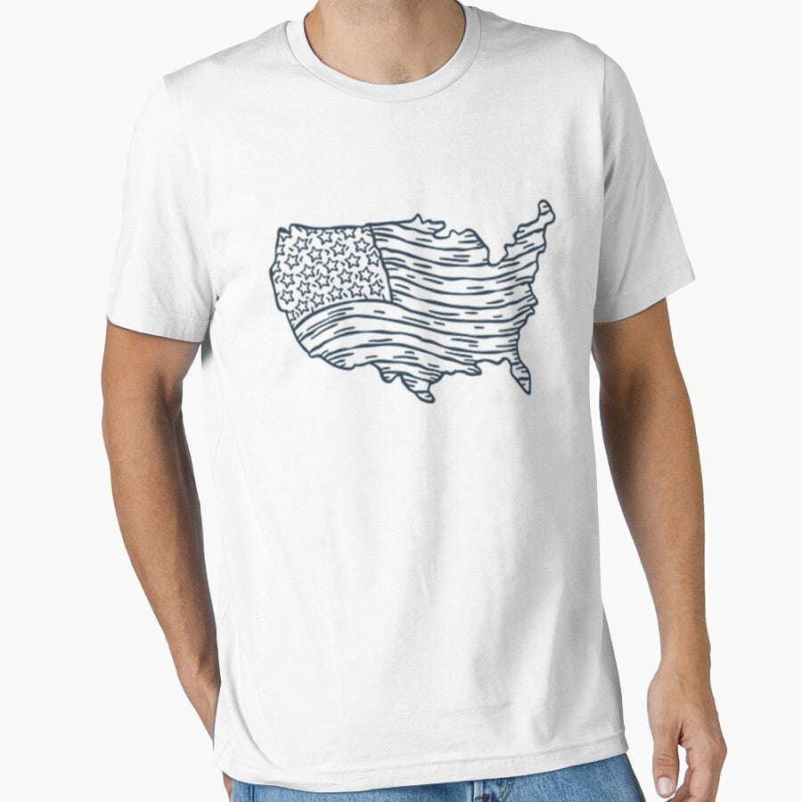 USA Flag Tee Shirt for Women and man Memorial Day Gift T Shirt Casual Short Sleeve American Proud T-Shirt Tops by badr09