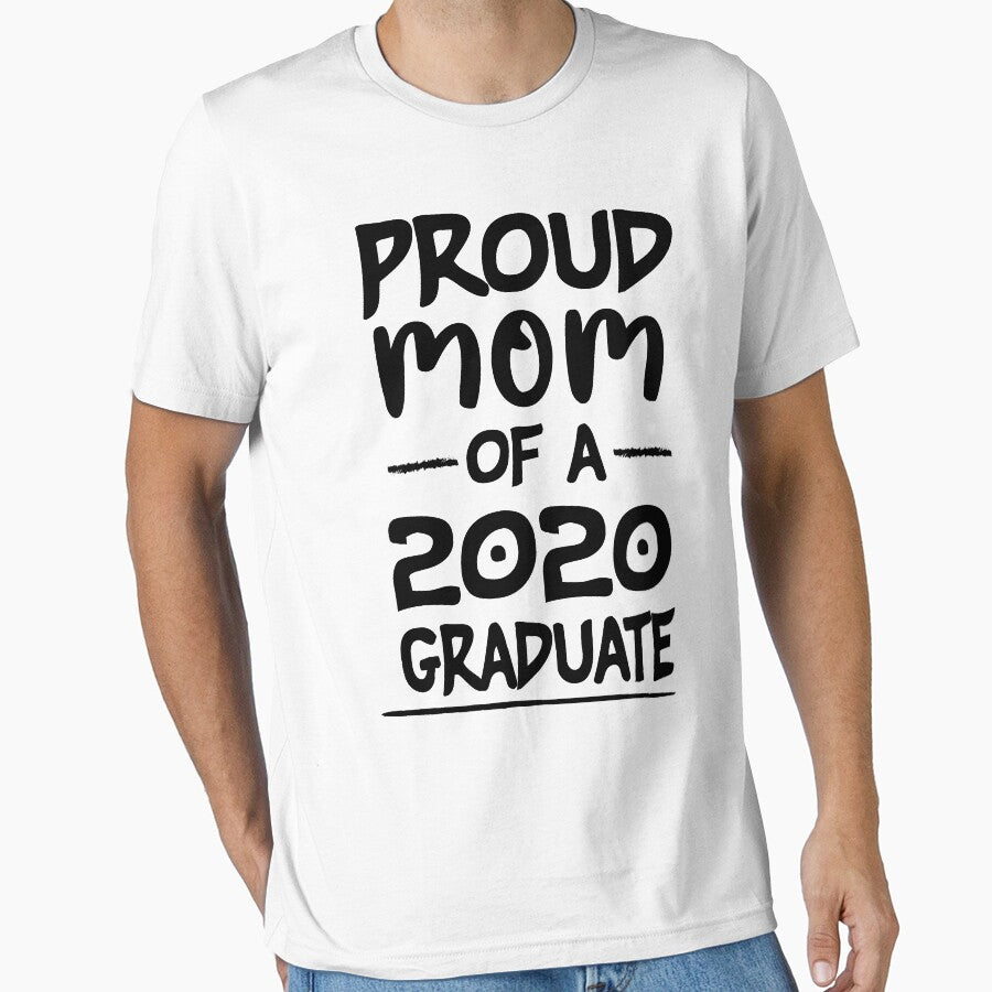 Proud mom of a 2020 graduate- Graduate t-shirt - Women's Graduation Gifts under 25 for college or high school grad- Crew neck by Noussairox