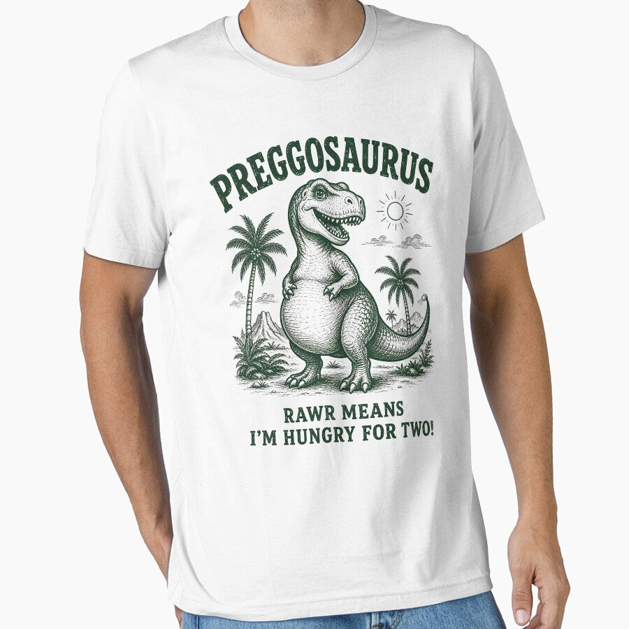 Preggosaurus Rawr Means I'm Hungry for Two by zoes-ink