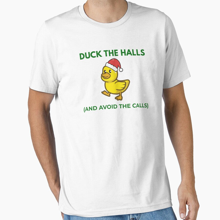 Duck the Halls | Funny Introvert Christmas Shirt by AdamIntrovert