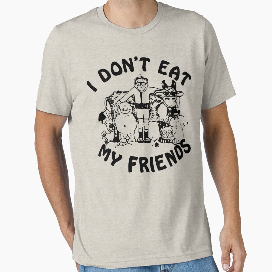 I Dont Eat my Friends Vintage Animal Rights Meat is Murder by Pinkandfurryous