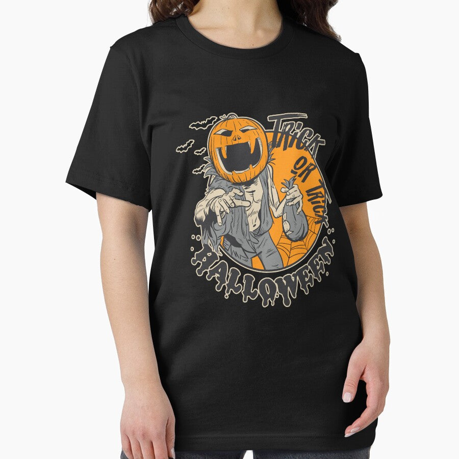 Halloween Trick or Trick Shirt, Cute Halloween Shirt, Women Halloween Shirt , Men Not So Scary Halloween, Trick or Trick T-Shirt Slim Fit T-Shirt by somchai1980