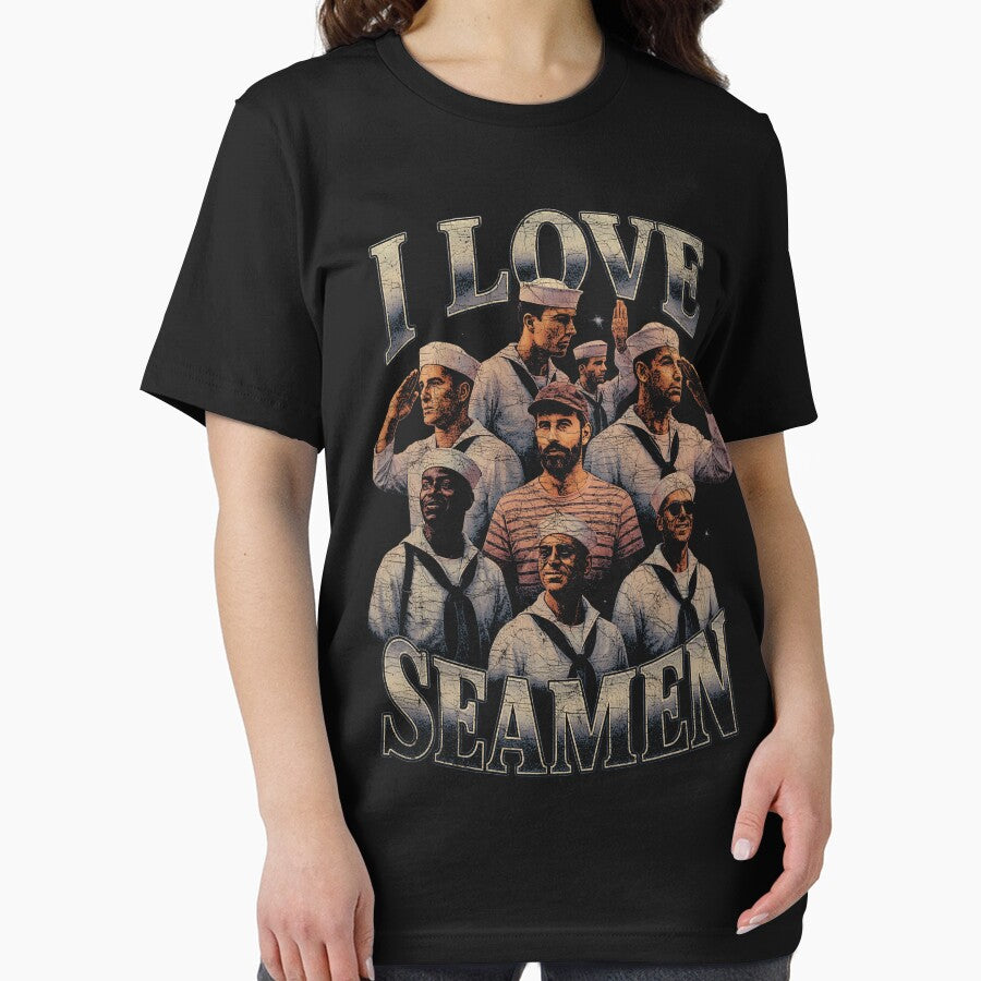 I Love Seamen - Funny US Navy Meme, Gift for Veteran by CARBONARA LLC.