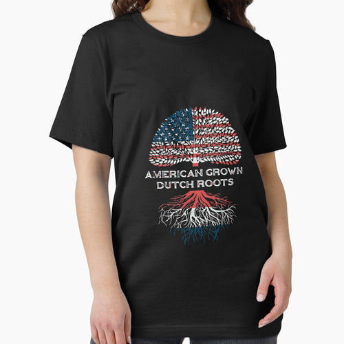 American Grown Dutch Roots Long Sleeve Us Flag Men Women by oltonomer8