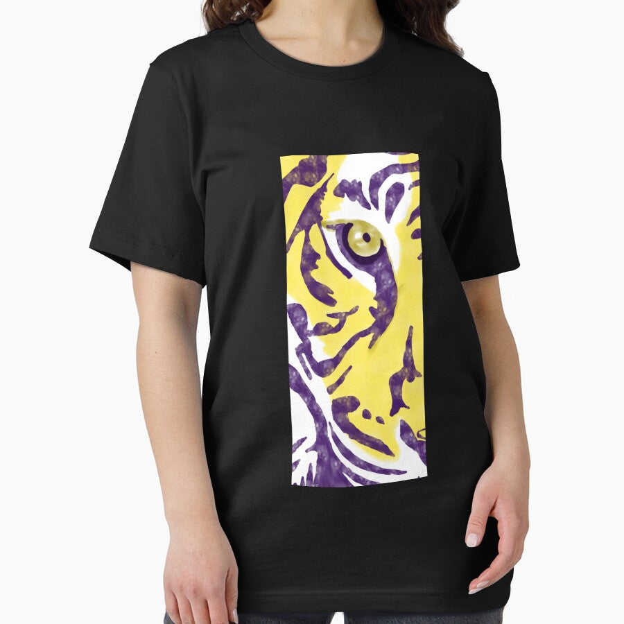Purple And Gold Watercolor Tiger Artwork Premium Scoop T-Shirt by kerritoniap2g