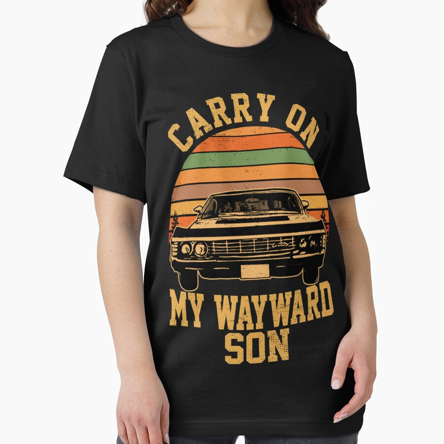 Carry on my Wayward Son, supernatural Vintage sunset distressed style Essential by ger2jmavis