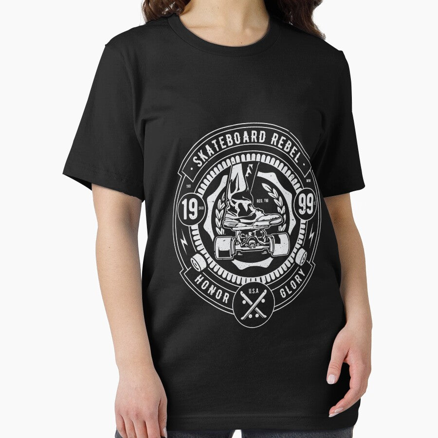 Skateboard Rebel 1999 Honor Glory Shirt Cool Vintage Sport T-Shirt Great Gift for Skater Unisex Short-Sleeve Jersey Tee by Panda Branda