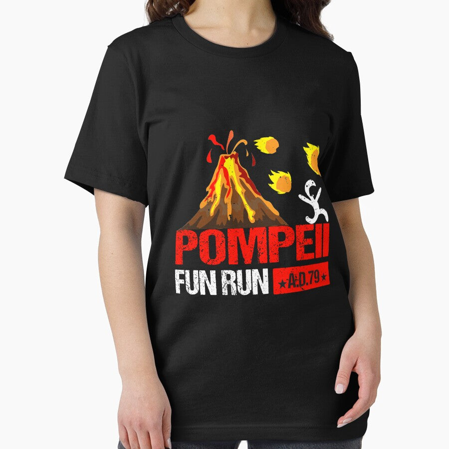 Pompeii Fun Run 79 AD Retro Vintage T-Shirt by thuba257