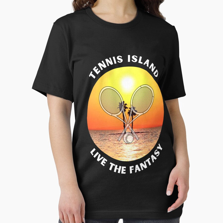 Live The Fantasy Tropical Island Tennis Premium T-Shirt by gloria1os