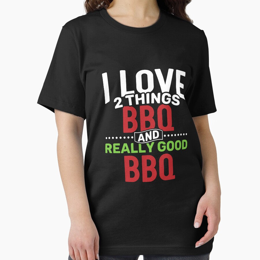 I love 2 things BBQ and Really Good BBQ by Gold Wings Tees