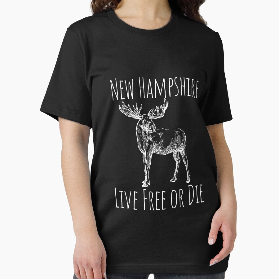 Nh Live Free Or Die Moose Long Sleeve Shirt New Hampshire by ichieli