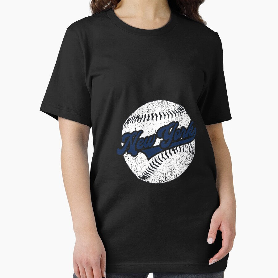 Cool New York Baseball NYC Vintage Distressed Long Sleeve T-Shirt by eaneyjulie