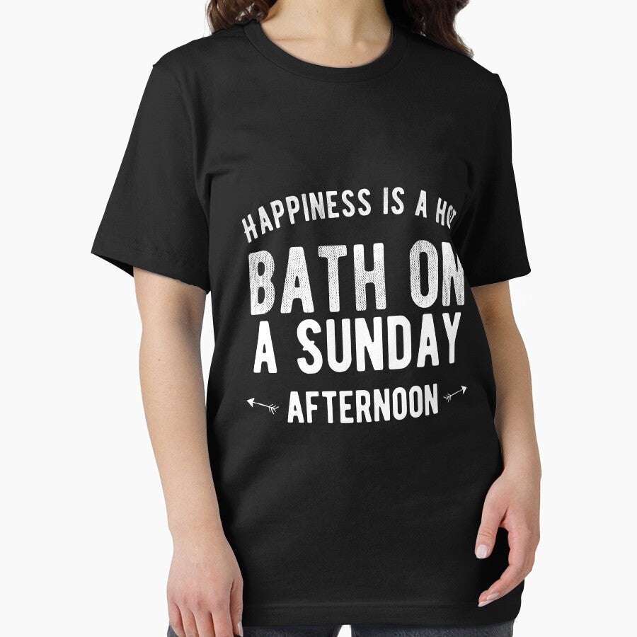 Happiness is a hot bath on a Sunday afternoon. Funny Lazy Quote by Quotes ⭐⭐⭐⭐⭐
