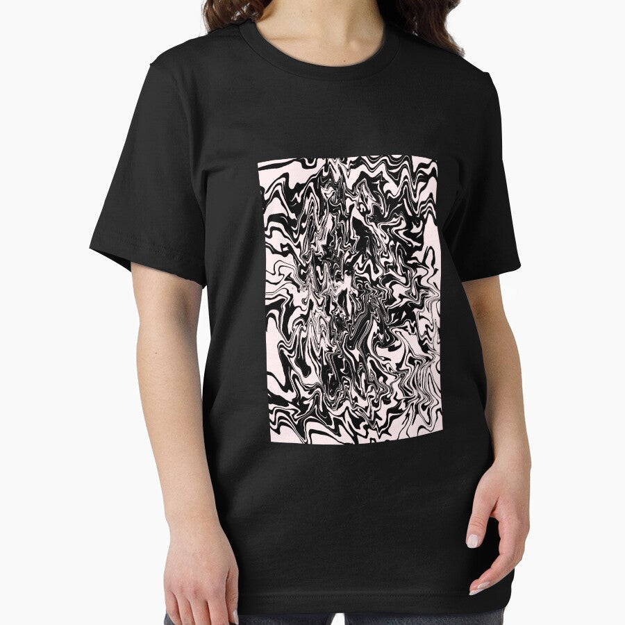 Psychedelic black n white Beautiful abstract stripes by Chatchot