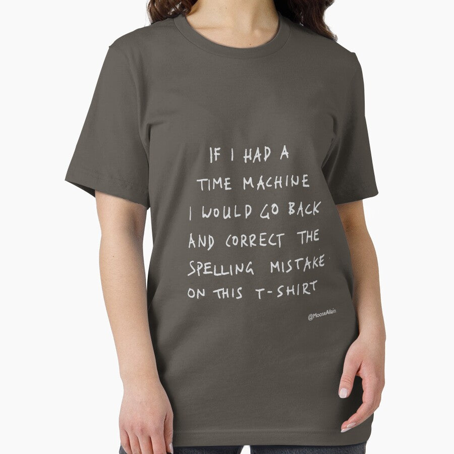 Time machine - Pale grey text for dark t-shirts by worldofmoose