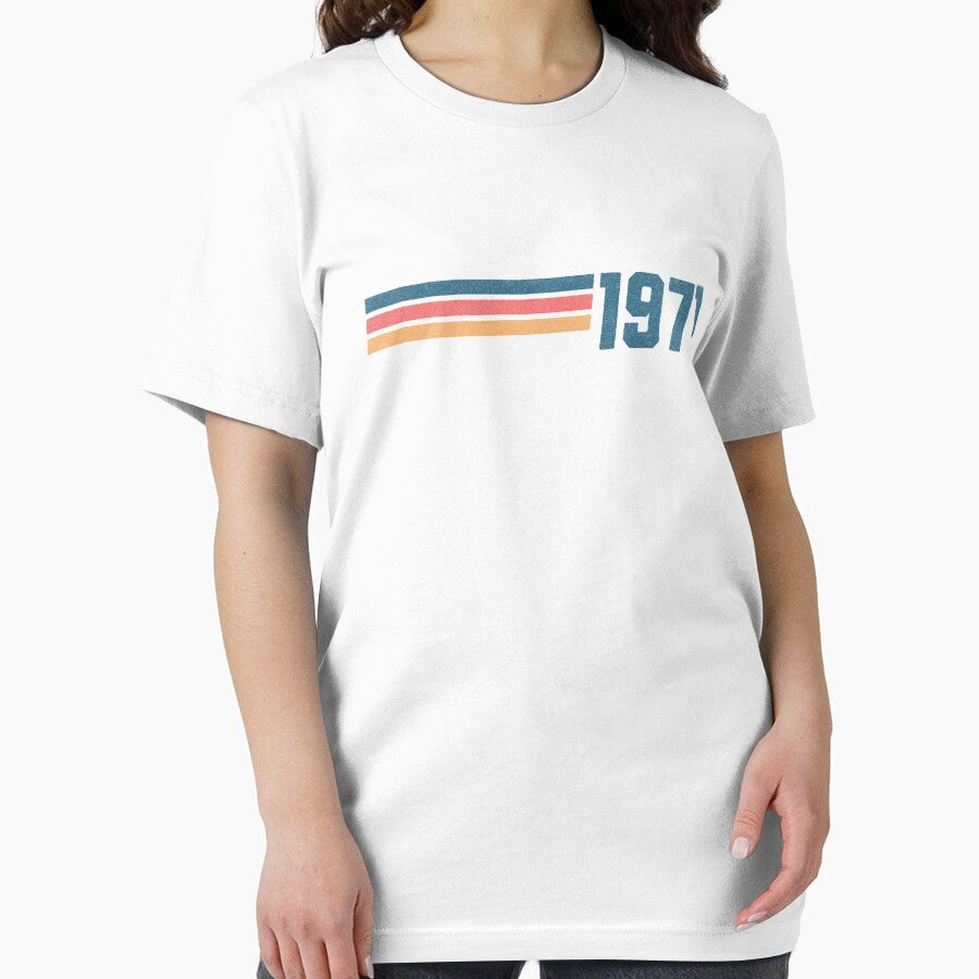 1971 Retro Stripes - Vintage Year T-Shirt by 99 Organizers