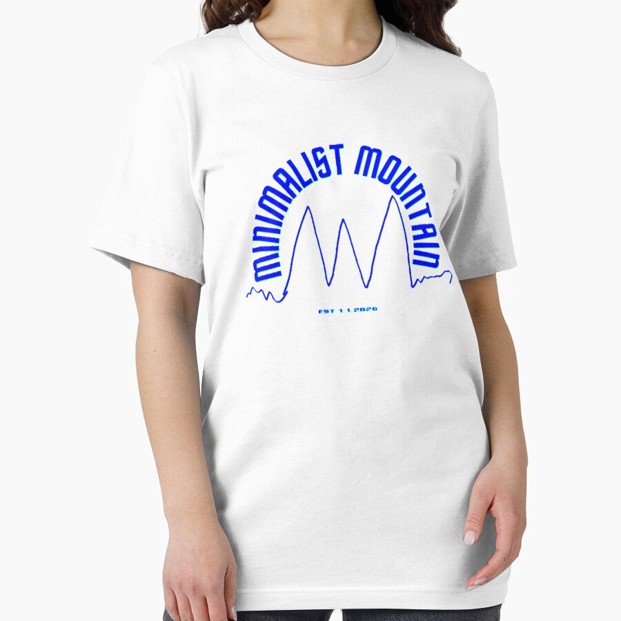Minimalist Mountain Aesthetic Design | Neon Blue Travel Graphic | Modern Adventure Streetwear Sticker & Phone Case by The Urban Explorer