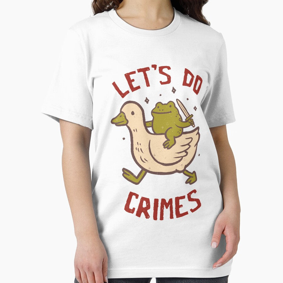 Cute Frog Riding Duck Let’s Do Crimes by Brittanycguire
