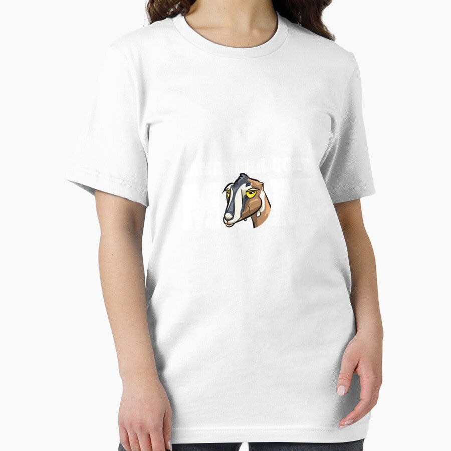 Cute Cartoon Lamancha Goat Mom Long Sleeve T-Shirt by BuetowRoswald