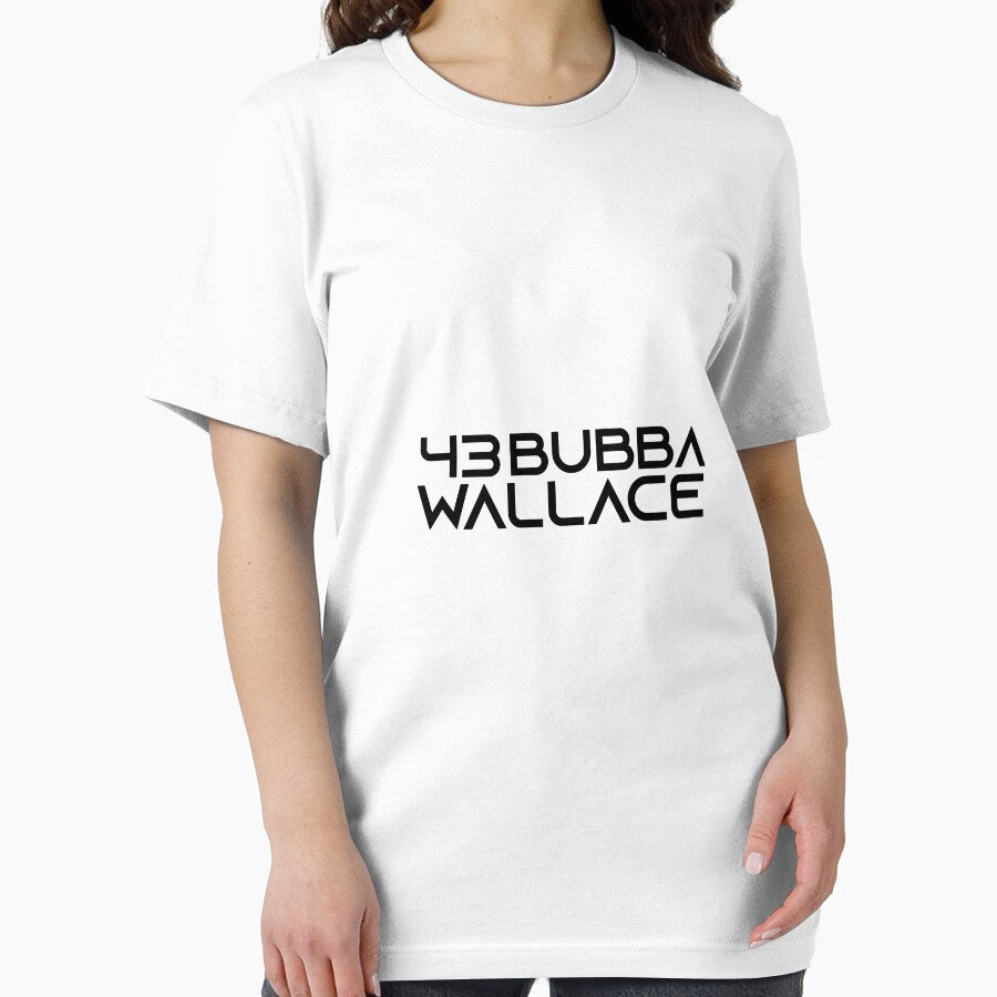 Bubba Wallace Car Number 43 Slim Fit T-Shirt by allalsimmou