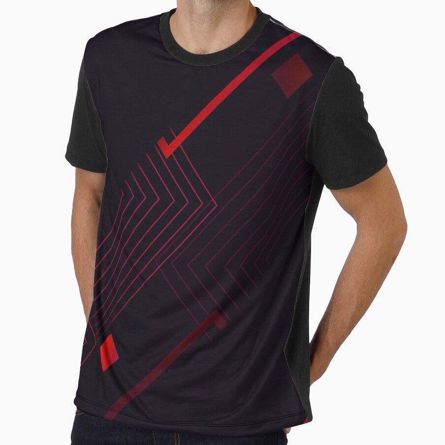 red black geometric by haroulita