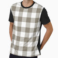 Stone and White Gingham Print All Over by Feeling Artsy