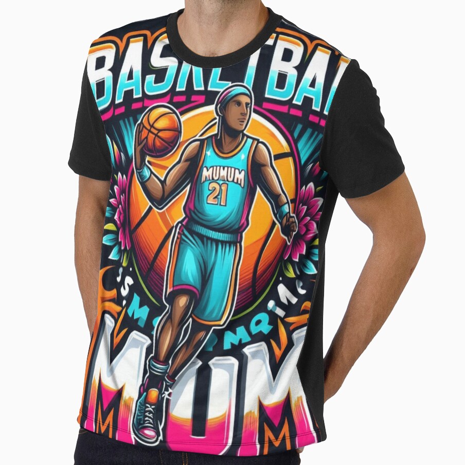 Elevate Your Game with the "Basketball Mum" Graphic Tee by Puppy Paws