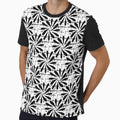 Black over White Abstract Art Flower Pattern by BrightMint