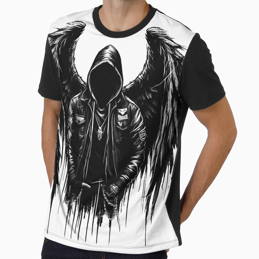 Broken Angel – Fallen Street Angel Dark Graphic Streetwear Design by KJ Frost