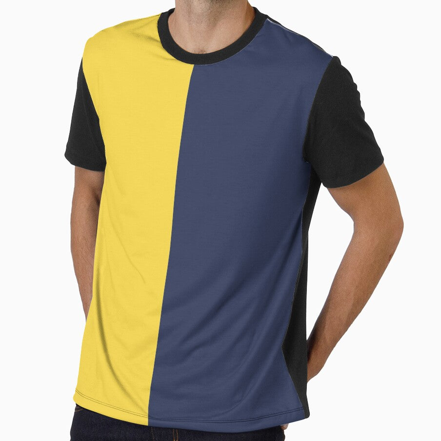 Bright Yellow and Navy Blue Solid Color by PabloPatterns