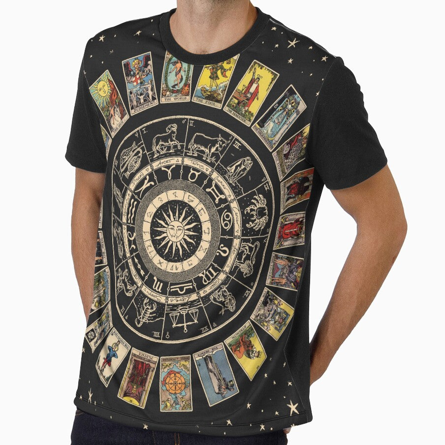 Wheel of the Zodiac, Astrology Chart and the Major Arcana Tarot by wildtribe