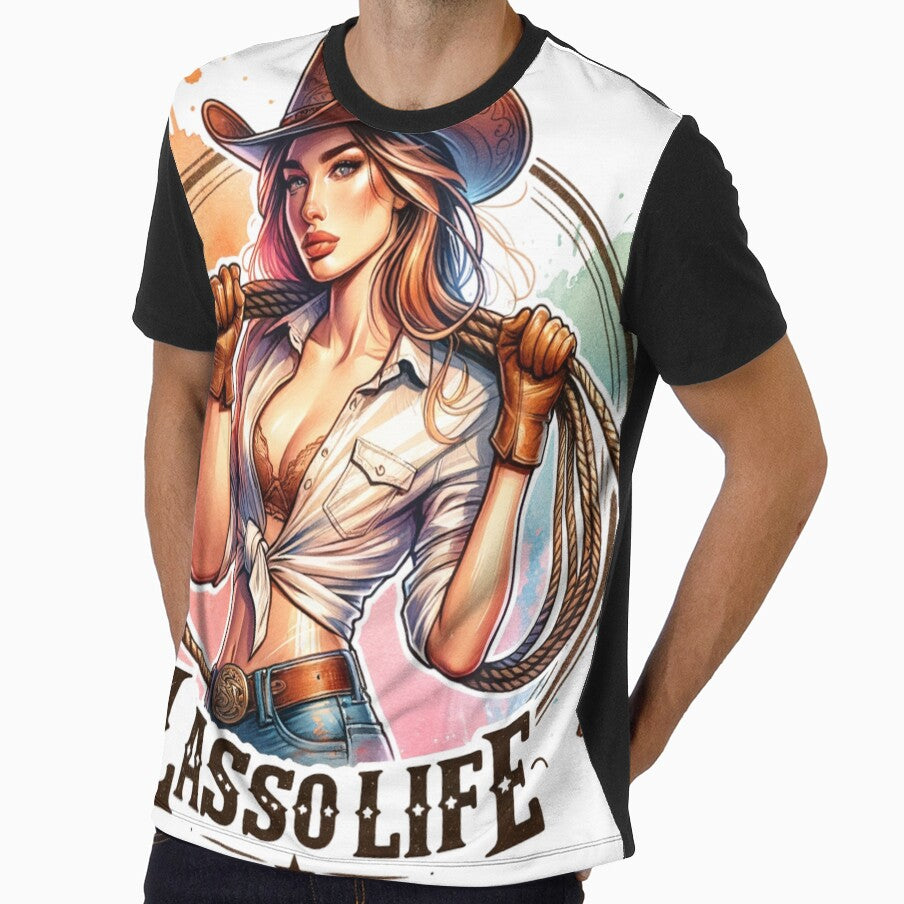 Cowgirl Life Essentials, Wild West Cowgirl Vibes- Apparel, Mugs, Stickers & More by artedigital99