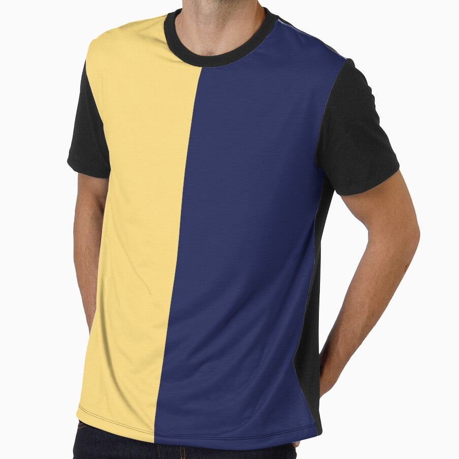 Yellow and Navy Blue Solid Color by PabloPatterns