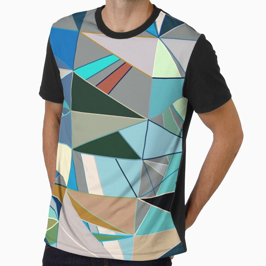 Mid-Century Modern Abstract, Turquoise and Neutrals by Marymarice