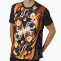 Luxury Golden Floral Abstract rich colors art by SyanArt