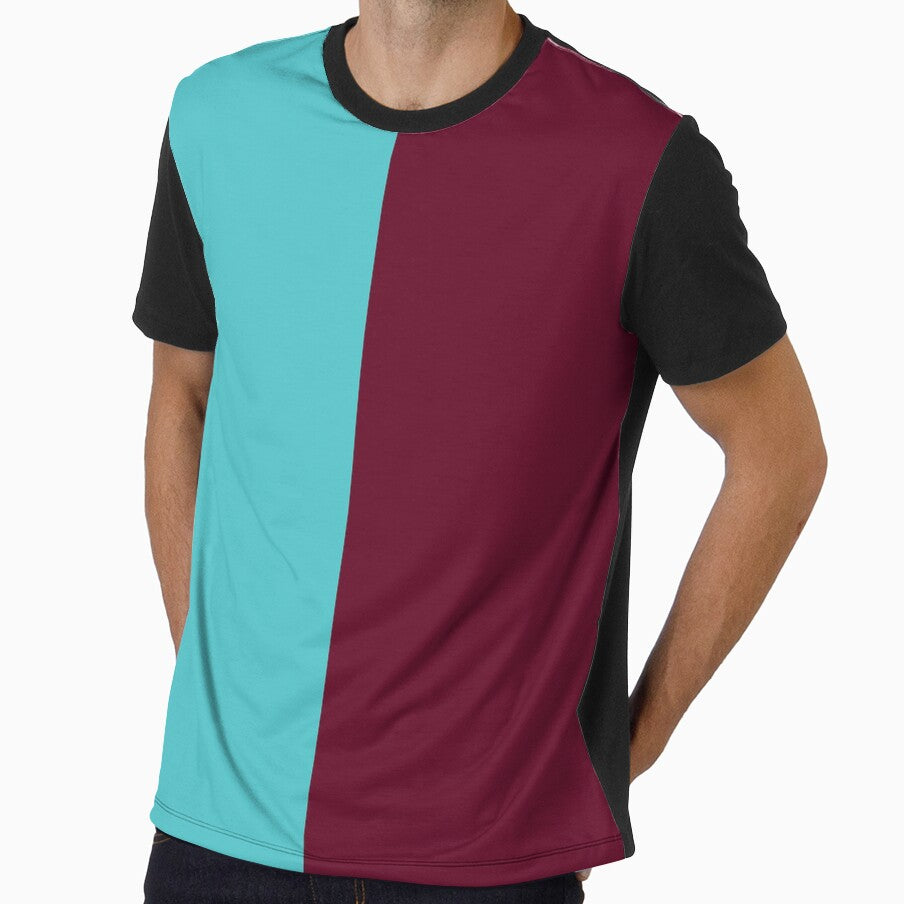 Maroon and Turquoise Solid Color by PabloPatterns