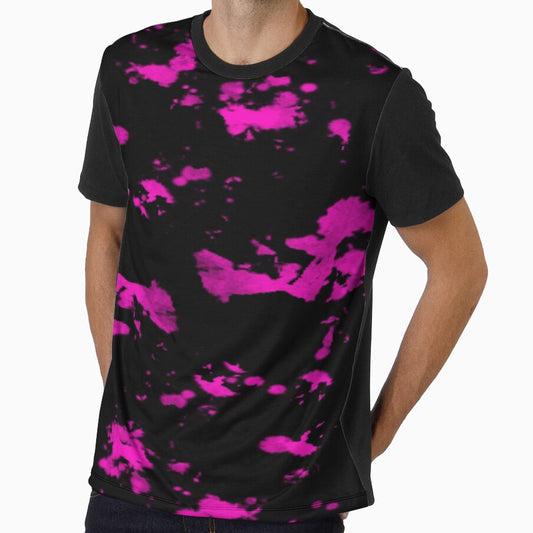 Pink splatters on black by calibrit