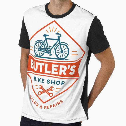 Bike Shop Logo T-Shirt by Matinez Pink