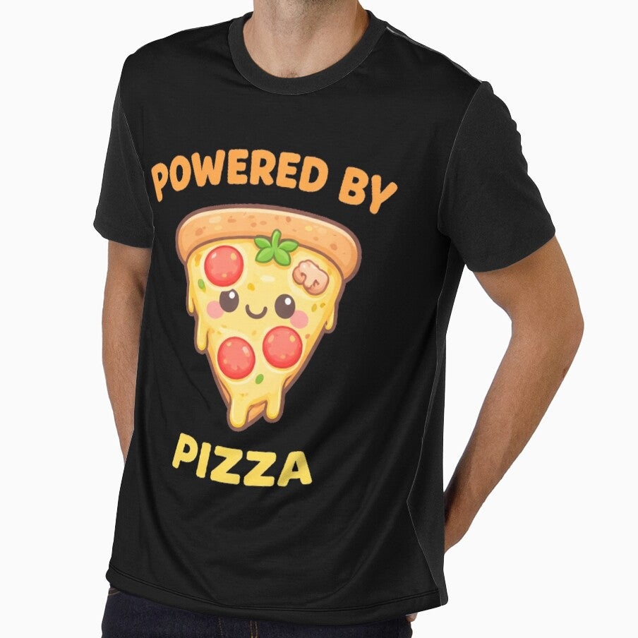 Powered By Pizza Cute Kawaii Food Design by ImagenFusionP