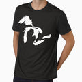 Great Lakes Outline - White Classic T-Shirt by ANTHONYSA88